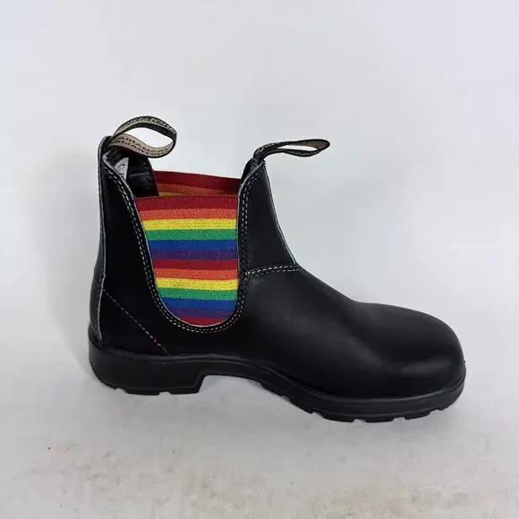 Blundstone Original 2105 Chelsea Boots Women's 7.5 Black Rainbow Elastic Slip-On - Picture 3 of 10